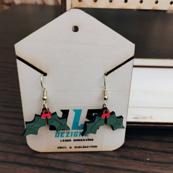 Holly Dangle Earrings - Picture 3 of 7